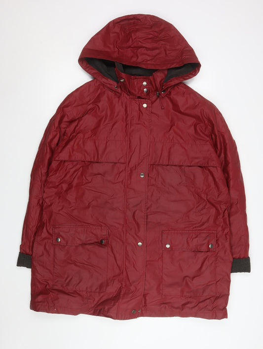 Womens UK Size XL Four Seasons Red Rain Coat
