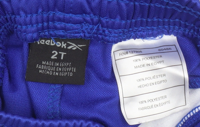 Additional view of Reebok boys’ blue track pants 2 years elastic waist polyester activewear