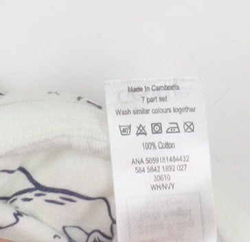 Additional view of George White Otter Print Short Sleeve Babygrow unisex 6-9 months