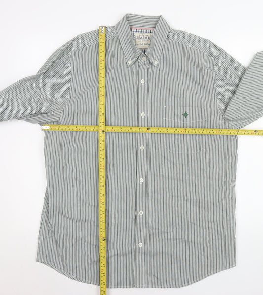 Mens UK Collar Size M Debenhams Smart Green Dress Shirt