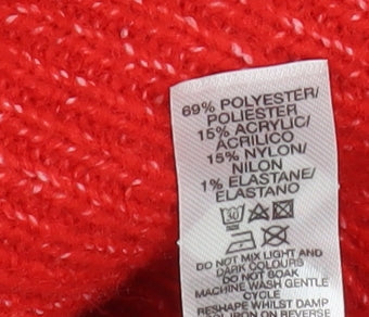 Womens UK Size XS Dunnes Stores Red Pullover Jumper