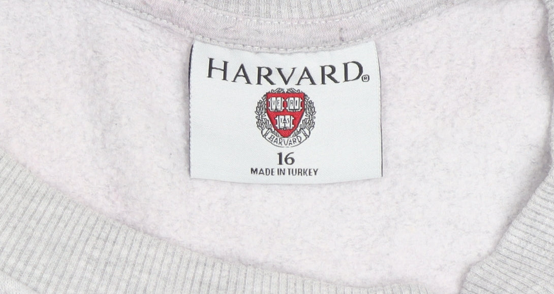 Womens UK Size 16 Harvard Grey Pullover Sweatshirt