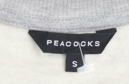 Womens UK Size S Peacocks Grey Pullover Sweatshirt