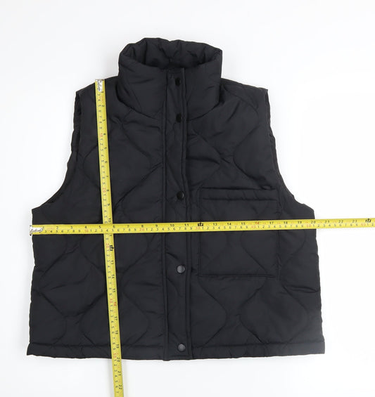 Womens UK Size 12 POET ROMANCE Black Quilted Coat