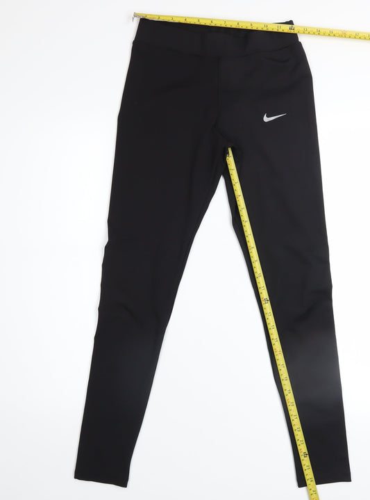 Womens UK Size S Nike Slim Fit Ankle Black Leggings