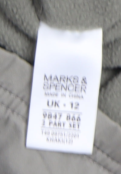 Womens UK Size 12 Marks and Spencer Green Anorak Coat