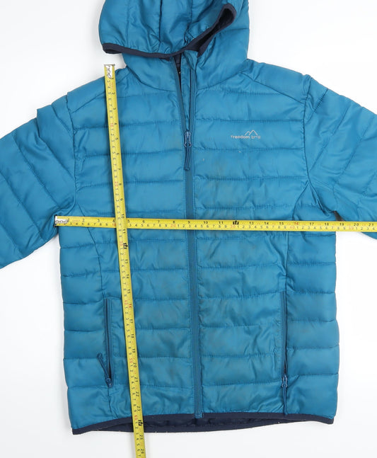Boys UK Size 11-12 Years Freedom Trail Blue Puffer Jacket