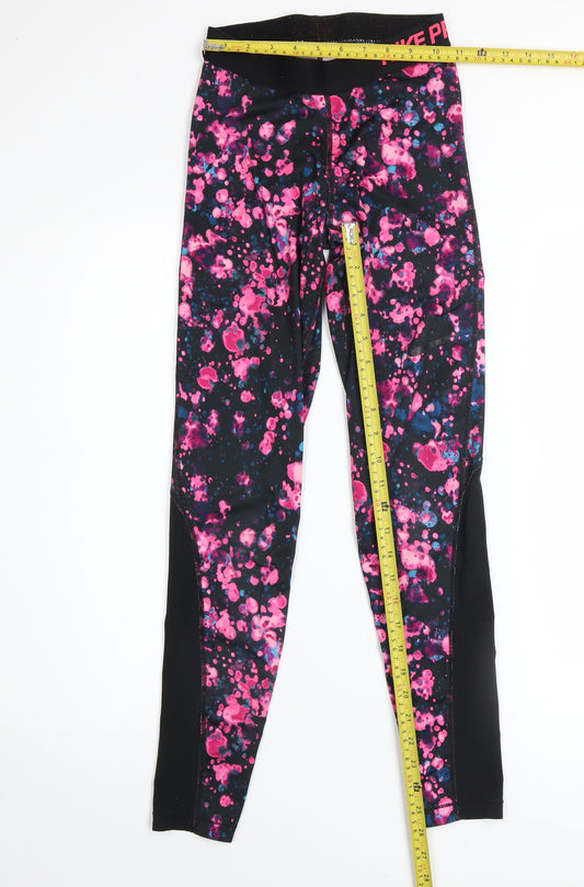 Womens UK Size XS Nike Slim Fit Leggings Multicoloured Leggings