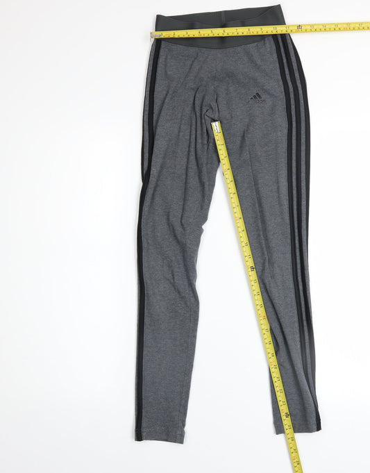 Womens UK Size 2XS adidas Slim Fit Leggings Grey Leggings