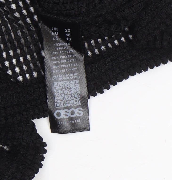 Womens UK Size 20 ASOS Black Camisole Blouse