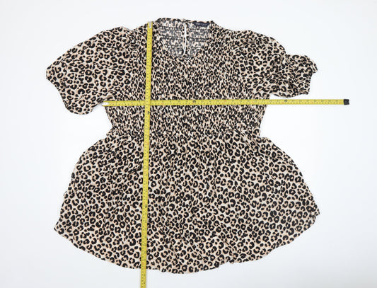 Womens UK Size 22 Marks and Spencer Beige Tunic Blouse
