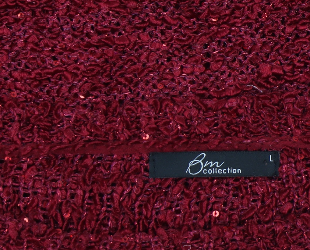 Womens UK Size L BM Collection Red Pullover Jumper