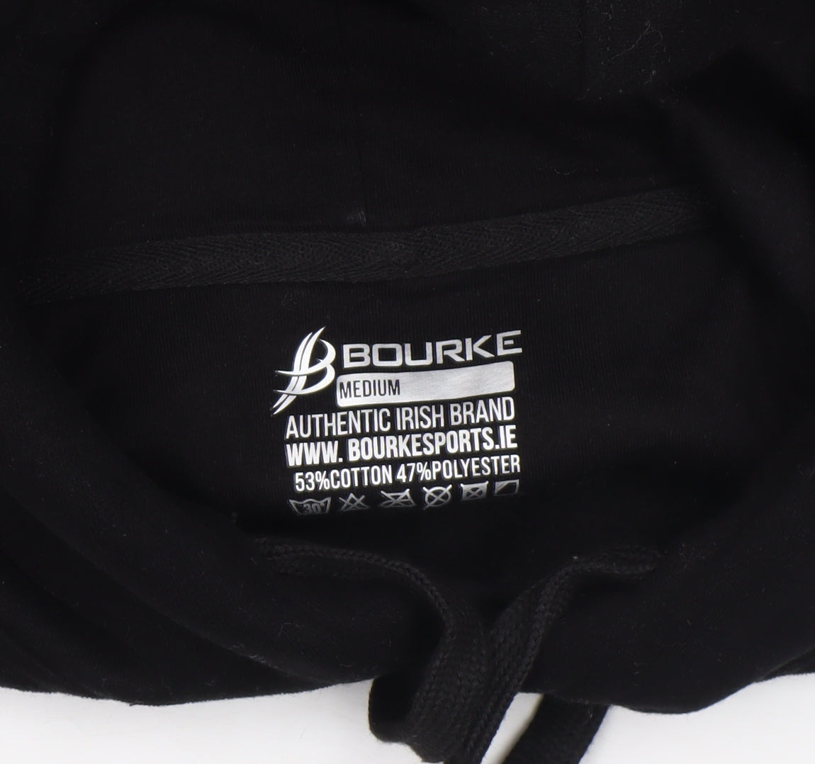 Mens UK Size M Bourke Black Pullover Hoodie