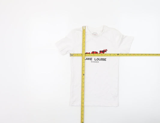 Boys UK Size 4-5 Years Rocky Mountain Flannel Company White Basic T-Shirt