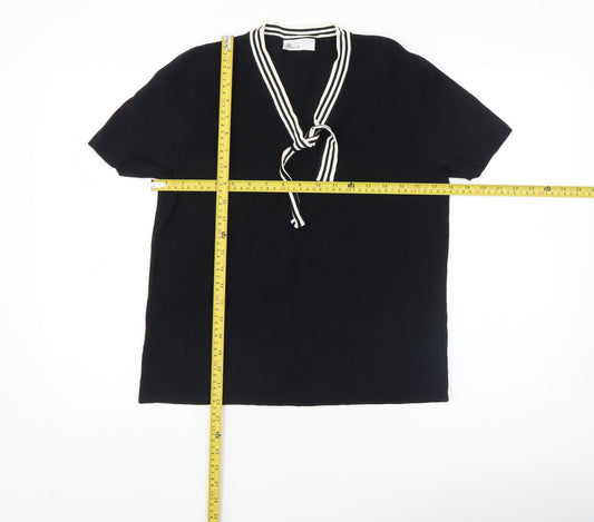 Womens UK Size 18 BHS Black Basic Blouse