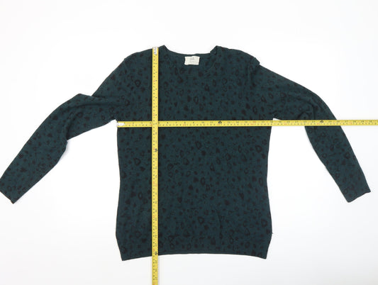 Womens UK Size M Hush Green Pullover Jumper