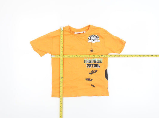 Boys UK Size 4-5 Years Nickelodeon Orange Basic T-Shirt