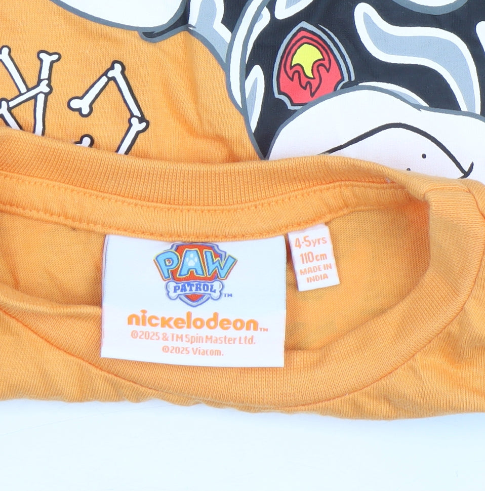 Boys UK Size 4-5 Years Nickelodeon Orange Basic T-Shirt