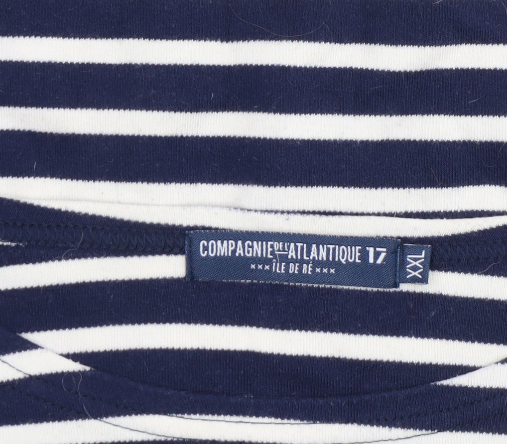 Womens UK Size 2XL Compagnie de l’Atlantique Blue Basic T-Shirt