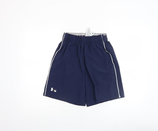 Under Armour Men Blue S Athletic Shorts Quick Dry Pockets Drawstring