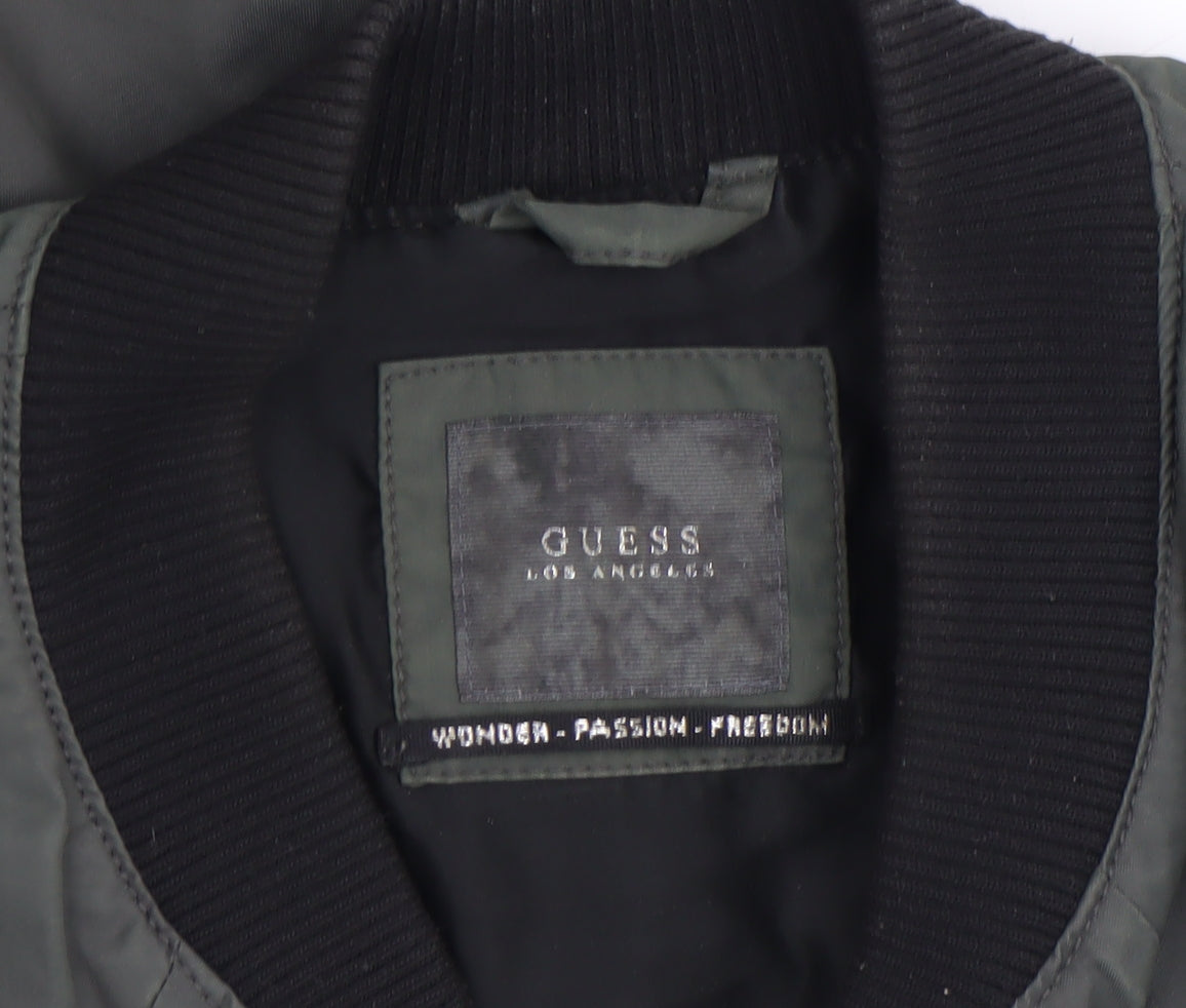 Womens UK Size 8 GUESS Green Bomber Jacket