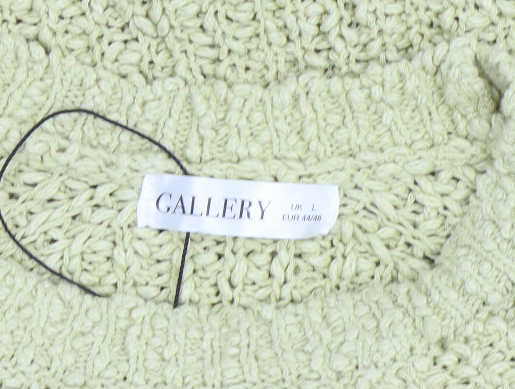 Womens UK Size L Gallery Green Pullover Jumper