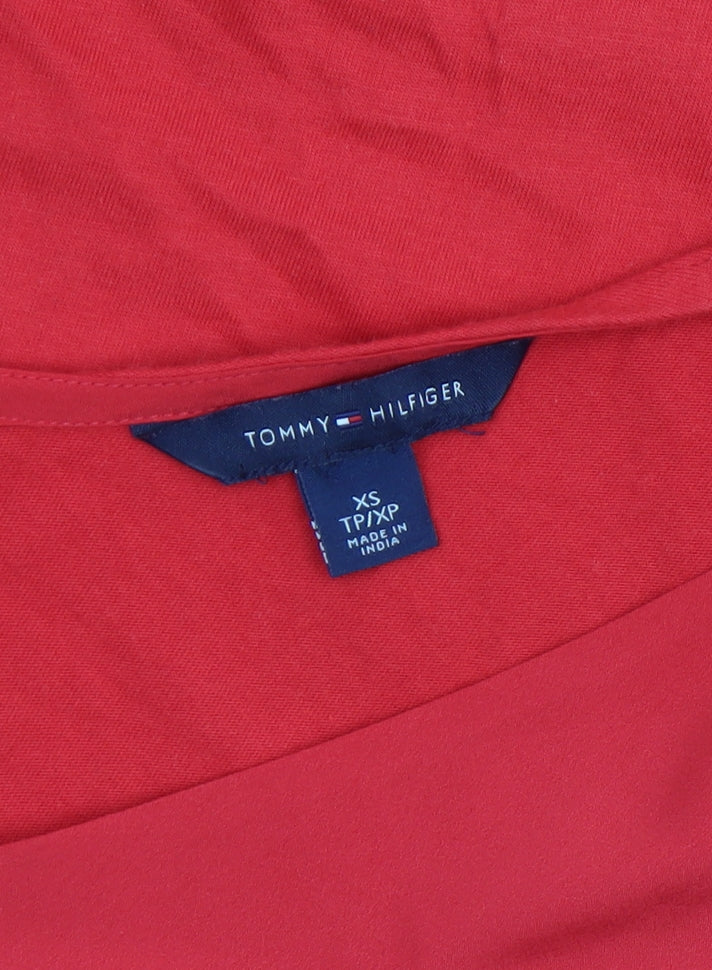 Womens UK Size XS Tommy Hilfiger Red Basic Tank