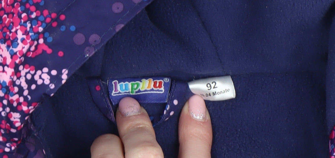 Additional view of Lupilu unisex baby multicoloured winter snowsuit 18-24 months hooded fleece lined