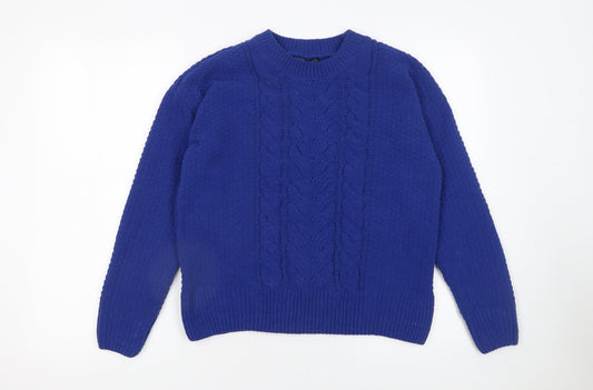 Womens UK Size S Dunnes Stores Blue Pullover Jumper