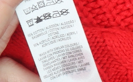 Womens UK Size M Primark Red Pullover Jumper