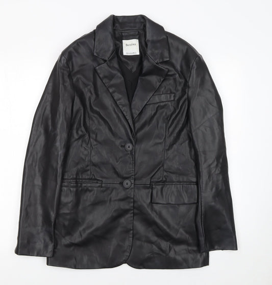 Womens UK Size XS Bershka Regular Black Suit Jacket