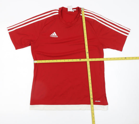 Mens UK Size M adidas Red Football Gym & Training Running & Jogging T-Shirt
