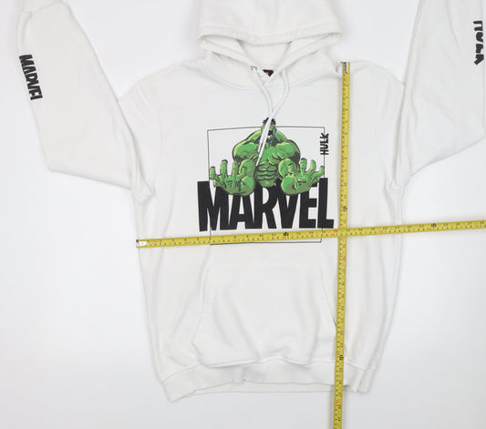 Mens UK Size XL Marvel White Pullover Hoodie