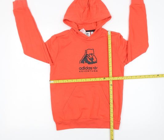 Boys UK Size 11-12 Years adidas Orange Pullover Hoodie