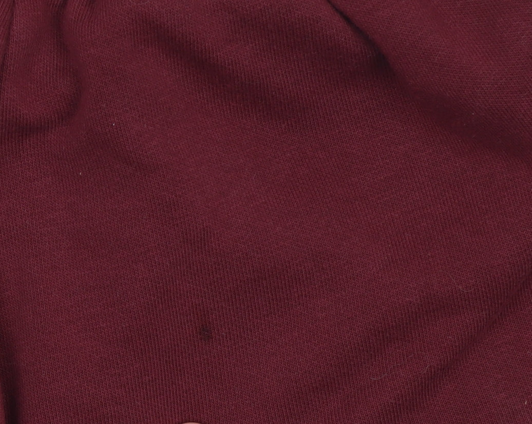 Womens UK Size M Zara Regular Fit Sweatpants Red Trousers