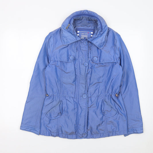 Womens UK Size 8 Marks and Spencer Blue Anorak Coat
