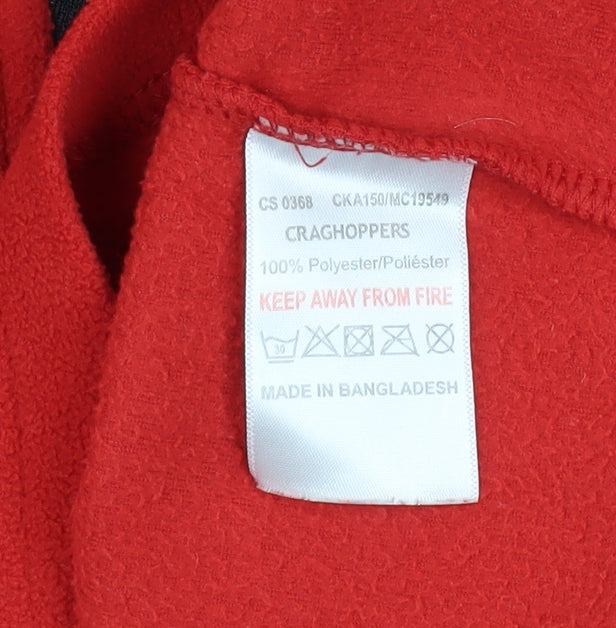 Additional view of Craghoppers Bear Grylls boys’ red fleece 1/4 zip sweatshirt age 11-12