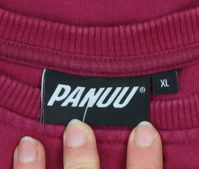 Mens UK Size XL PANUU Red Pullover Sweatshirt