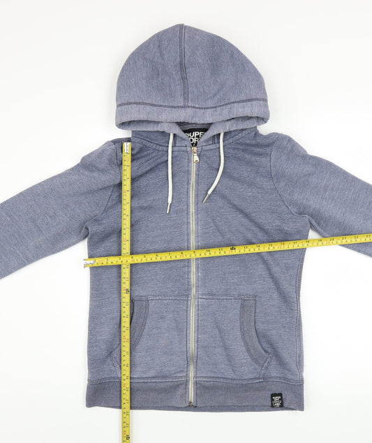 Womens UK Size L Superdry Blue Full Zip Hoodie