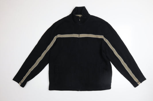 Next Men's Black Cotton Full Zip Collared Casual Jacket Size L