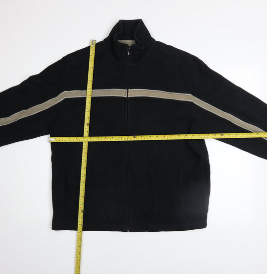 Next Men's Black Cotton Full Zip Collared Casual Jacket Size L
