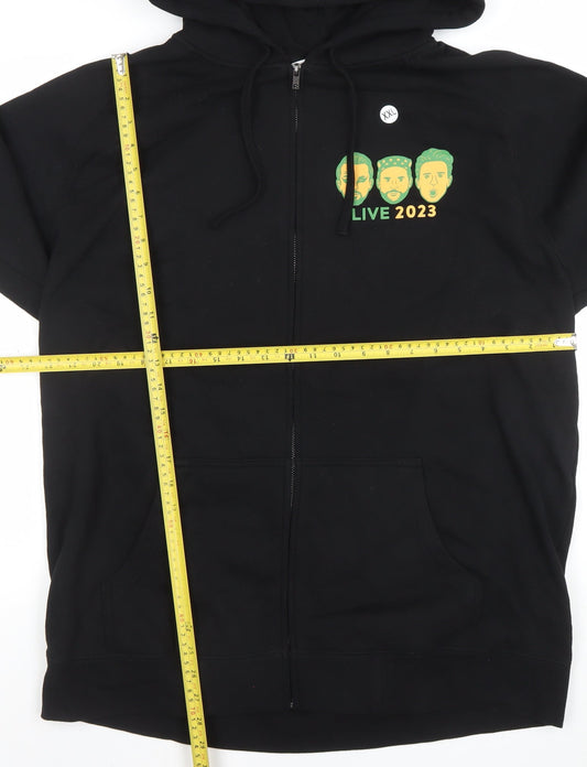 Mens UK Size 2XL AS Colour Black Full Zip Hoodie
