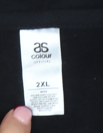 Mens UK Size 2XL AS Colour Black Full Zip Hoodie