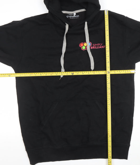Mens UK Size XL Spreadshirt Black Pullover Hoodie