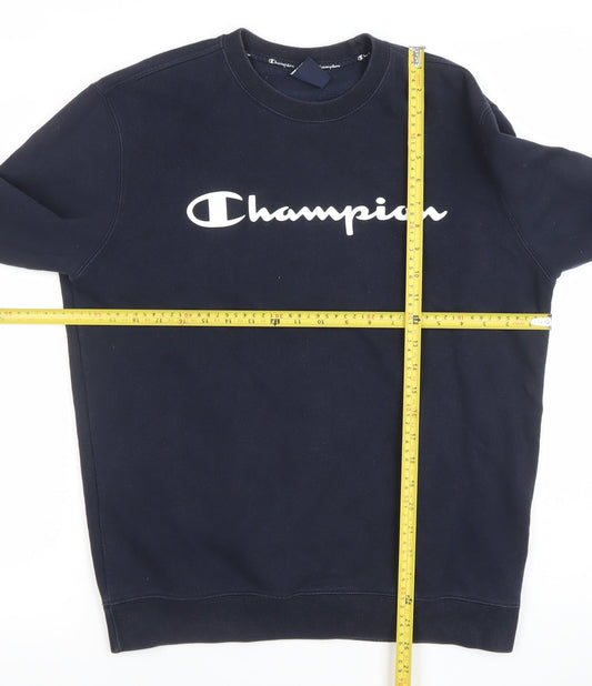 Mens UK Size L Champion Blue Pullover Sweatshirt