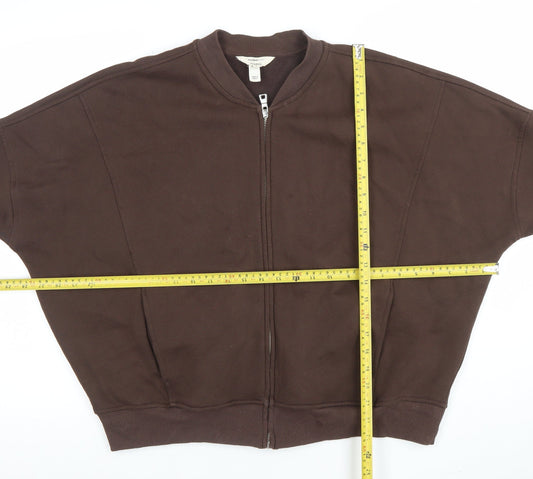 Womens UK Size M Twyford Brown Full Zip Sweatshirt