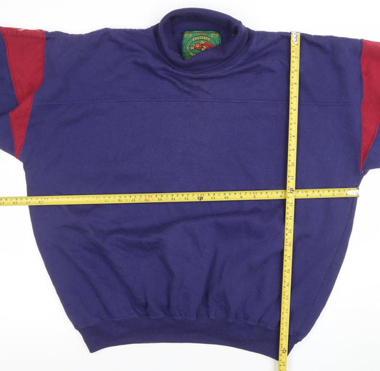 Mens UK Size L Prescott Active Wear Blue Pullover Sweatshirt