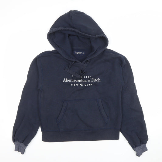 Womens UK Size XS Abercrombie & Fitch Blue Pullover Hoodie
