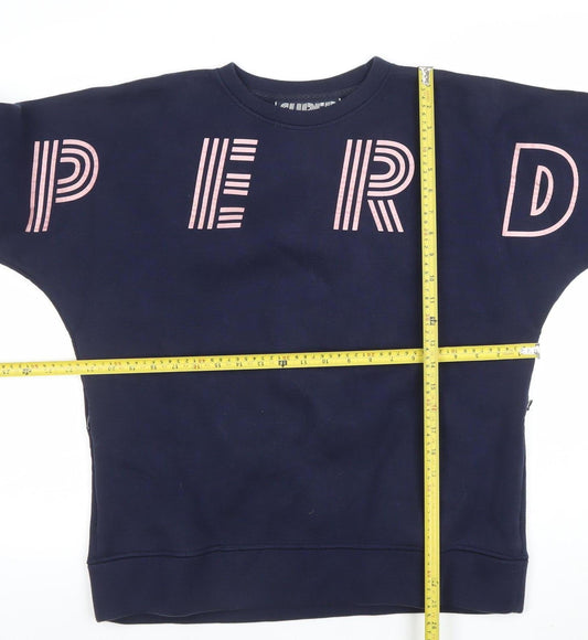 Womens UK Size 14 Superdry Blue Pullover Sweatshirt