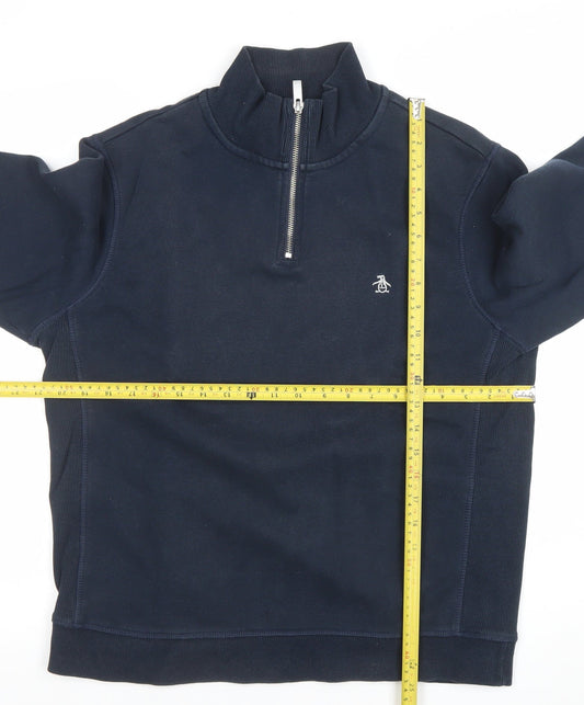 Mens UK Size M Original Penguin Blue Pullover Sweatshirt